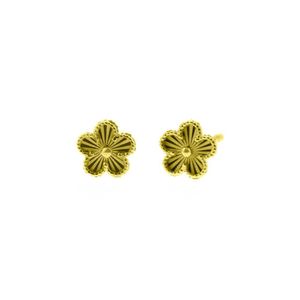 Aretes Flor de abundancia Oro 18K