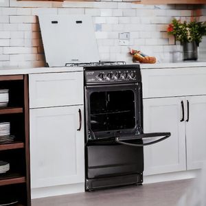 Cocina de pie a gas 20" Sevilla 4 hornillas Negra Orange