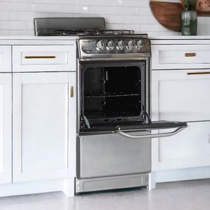 Cocina de pie a gas 20" Valencia 4 hornillas Gris Orange