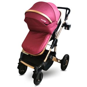 Coche Cuna con Porta Bebé Eros Royal II Borgoña