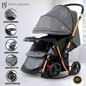 Coche Cuna Mecedora de Lujo Grand Royce Gris