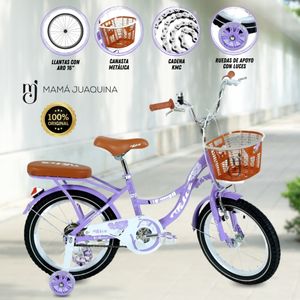 Bicicleta Para Niña Aro 16 Lady Morado