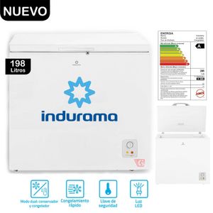 Congeladora Defrost 198Lts Indurama CI-220BL + Set de Cuchillos Oster 75680-02