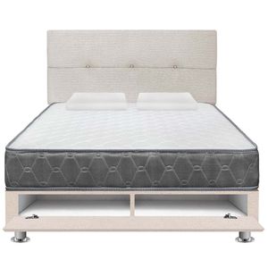 Dormitorio Sabanera FORLI Acqua 2 Plazas Blanco/Beige + Sofá Cama