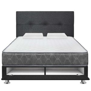 Dormitorio Sabanera FORLI Acqua 2 Plazas Blanco/Gris + Sofá Cama