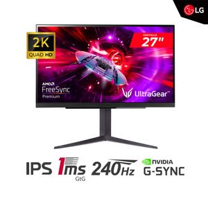 MONITOR GAMER LG 27GR83Q-B 27" QHD IPS (2560x1440) 240Hz 1MS HDMI / 3 x USB 3.0