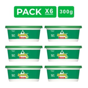 Lavavajillas Pasta Ayudin Limón 300g Pack x6
