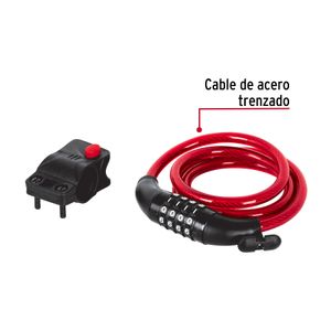 Candado de Cable con Combinación 10 mm x 1.20 m Hermex 43925