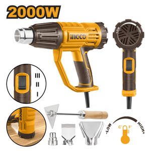 Pistola de Calor 2000w Incluye Boquillas Ingco HG200047