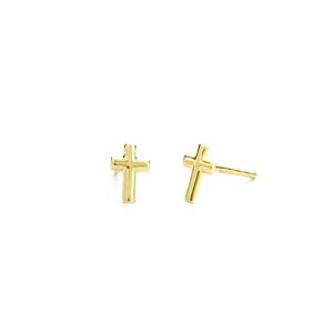 Aretes Cruz Oro 18K