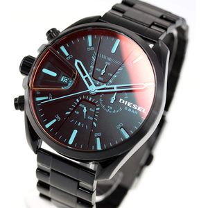 Reloj Diesel MS9 Chrono DZ4489 Fecha Cronómetro Acero Inoxidable Cristal Iridiscente