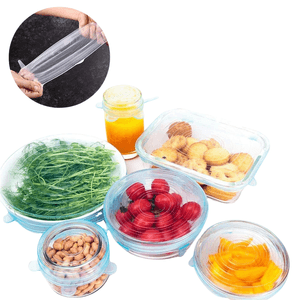 Tapas de Silicona Reutilizables Elásticas para Alimentos