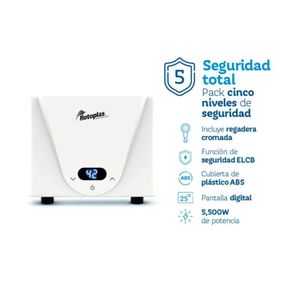 Rapiducha Eléctrica Rotoplas Digital Max 5500w Blanca