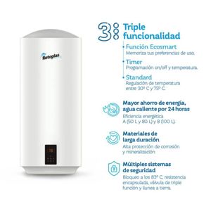 Terma de Acumulacion Ecosmart Wifi 80l Rotoplas