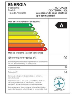 Terma de acumlación de acumulación Digiterma 100lt