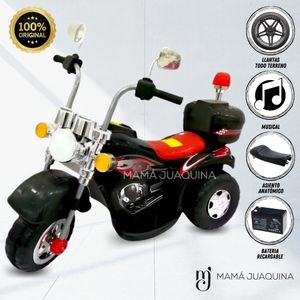 Trimoto a Batería para Niños Harley Negro