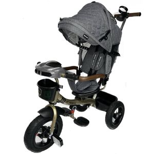Triciclo Guiador 3 en 1 Fort Premium Con USB Gris