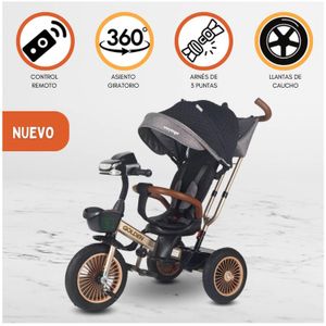 Triciclo Guiador Para Niños Voyage Golden Black