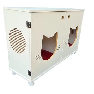 Casita Arenera para Gatos Mosha color Blanco TU MESITA