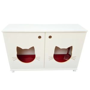 Casita Arenera para Gatos Mosha color Blanco TU MESITA