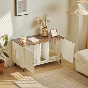 Mueble para Gatos Ginger color Blanco/Marrón TU MESITA
