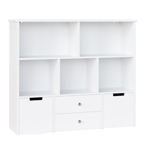 Librero Juguetero Organizador Infantil Macadamia Blanco Muebles Bonno