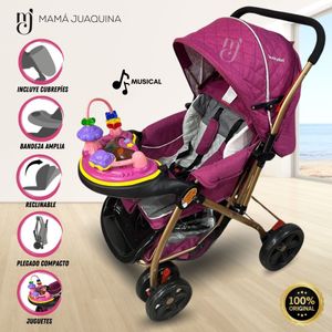 Coche Cuna Musical Maxi Summer Rosado