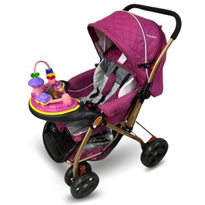 Coche Cuna Musical Maxi Summer Rosado