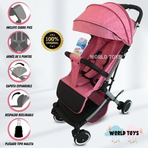 Coche de Paseo Maleta Berlithz Rosado