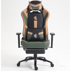 Silla Gamer Dreizt Heroes Verde Land Premium Reclinable Con Posapies SLS990063