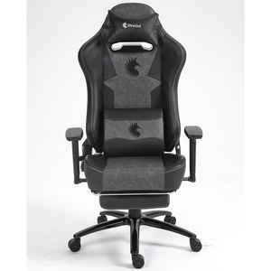 Silla Gamer Dreizt Heroes Series Negro Premium Reclinable Con Posapies SLS990061