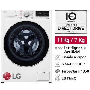 Lavaseca LG Carga Frontal 11Kg/7Kg WD11WVC3S6 Blanco