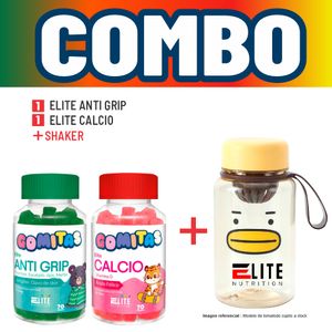 Combo Gomitas Para Niños Elite Nutrition Kids - Elite Anti Grip + Elite Calcio + Shaker