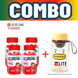 Combo Gomitas Para Niños Elite Nutrition Kids - 4 Elite Zinc + Shaker