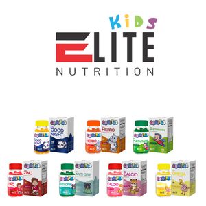 Combo Gomitas Para Niños Elite Nutrition Kids - 4 Elite Omega + Shaker