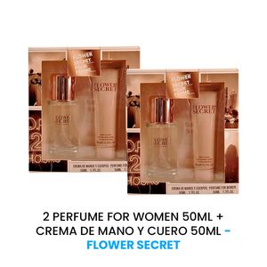 Perfume For Women 50Ml + Crema De Mano Y Cuero 50Ml Flower Secret 2 Uni