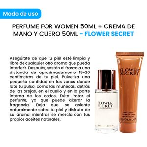 Perfume For Women 50Ml + Crema De Mano Y Cuero 50Ml Flower Secret