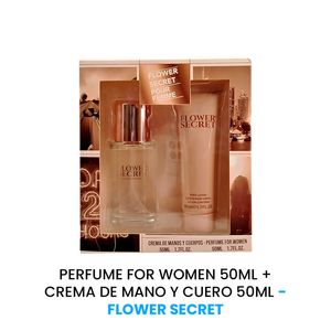 Perfume For Women 50Ml + Crema De Mano Y Cuero 50Ml Flower Secret