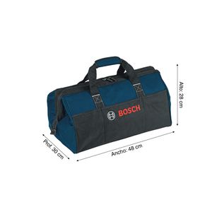 COMBO Bosch: Taladro Percutor 185 Inalámbrico + Amoladora Gws 180 + Maletín Porta Herramientas Mediano
