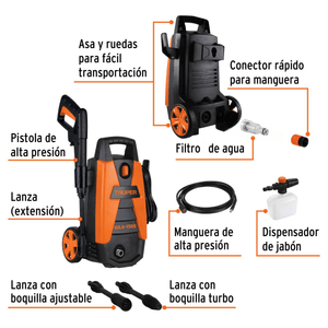 Hidrolavadora 1500 Psi Truper + Aspiradora 30 Litros ingco 102095-VC14031