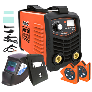 Combo Soldadora  130A + Mascara  Redbo + 2 Escuadra Magnética Truper MMA-130-WH9035-2B-12119-12119
