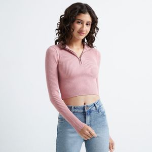 Chompa Hypnotic Mujer Manga Larga Rib Zip