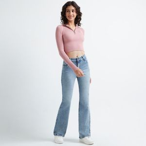 Chompa Hypnotic Mujer Manga Larga Rib Zip