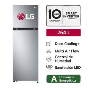 Refrigeradora LG Top Freezer 264 Litros con Door Cooling y diagnóstico inteligente GT26BPP