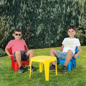Mesa De Exterior Para Niños Dolu Con 2 Sillas