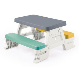 Mesa De Picnic Dolu Para Cuatro Niños Gris Aqua