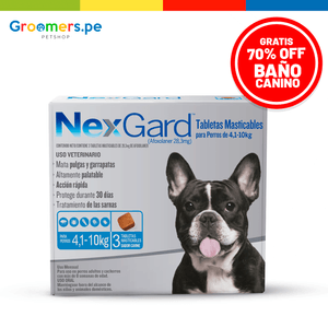Antipulgas para Perros Nexgard de 4.1 a 10 Kg x 3 Tabletas