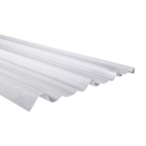 Techo Trapezoidal Traslucido 3.60x1.10x1.4m Blanco Fibraforte