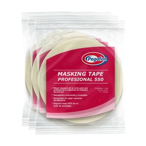Cinta Masking Tape Multiuso 24mm x 36m Pegafan - 3 unidades