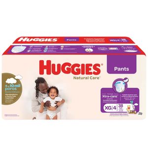 Pañales HUGGIES Natural Care XG Paquete 38un